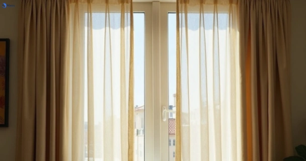 Dull dusty drapes in fawkner-vic before professional cleaning
